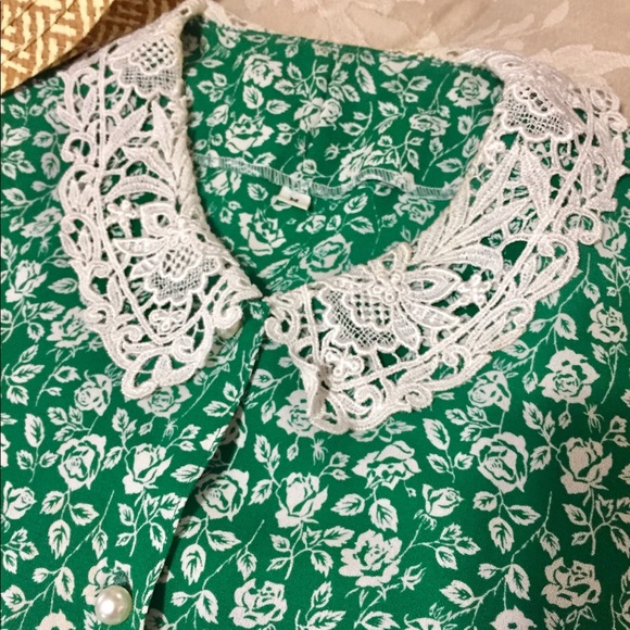 👓Matching springtime blouse & skirt - Picture 2 of 4